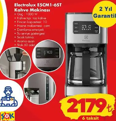 ELECTROLUX E5CM1-6ST KAHVE MAKİNASI